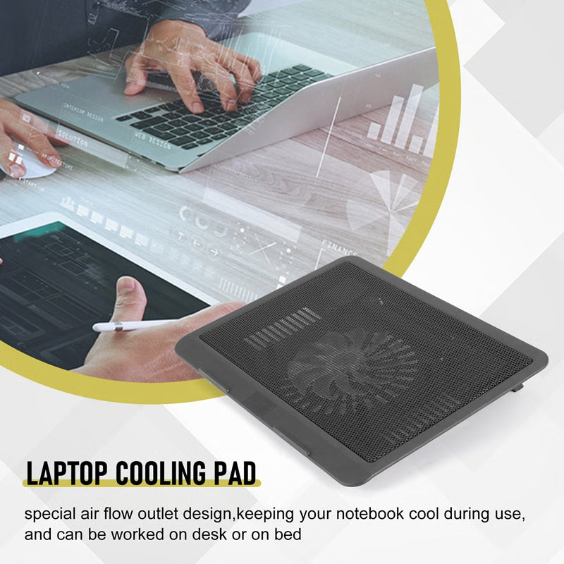 Universal Laptop Cooling Pad, Strong Winds Mute Cooling Base, Large Fan Radiator, Laptop Stand for Notebook Tablets
