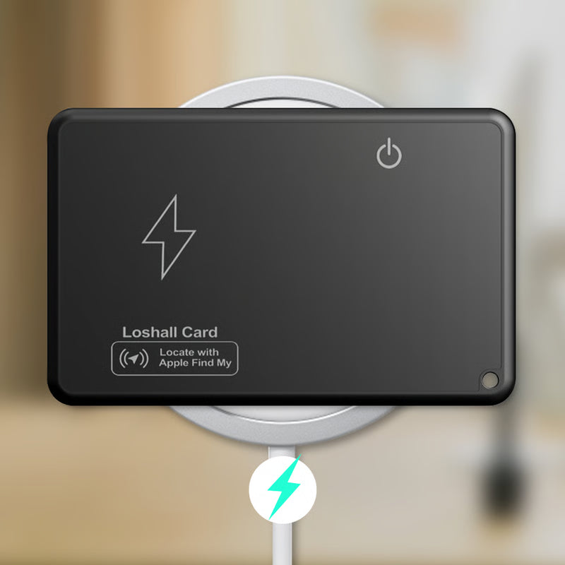 Ultra Slim Wallet Tracker Card with Wireless Charging for Apple Find My Smart GPS Locator