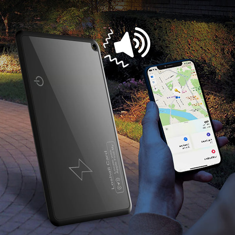 Ultra Slim Wallet Tracker Card with Wireless Charging for Apple Find My Smart GPS Locator