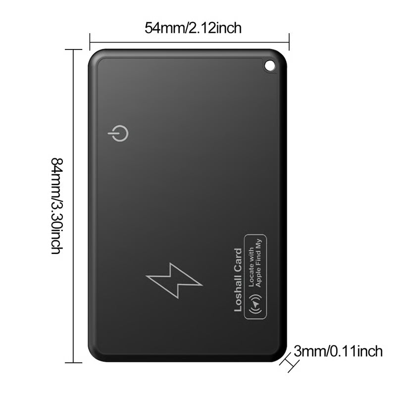Ultra Slim Wallet Tracker Card with Wireless Charging for Apple Find My Smart GPS Locator