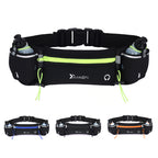 Running Waist Belt for Marathon Trail, Dual Pocket Sports Fanny Pack, Water Bottle Holder Waist Bag for Man Woman Fitnes