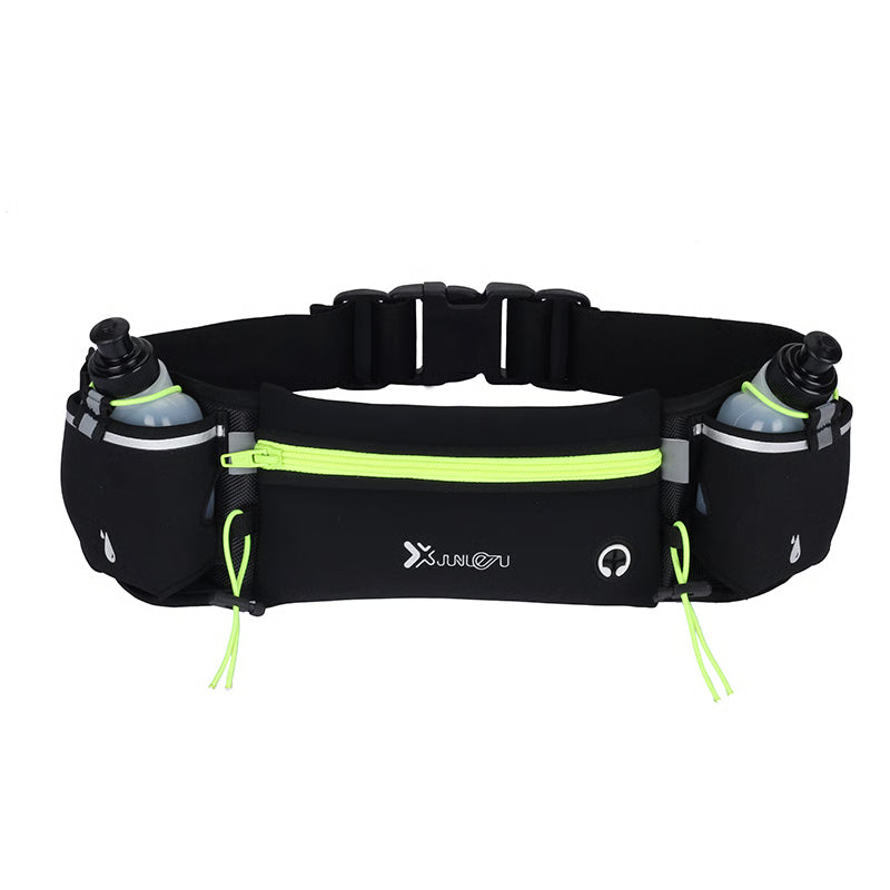 Running Waist Belt for Marathon Trail, Dual Pocket Sports Fanny Pack, Water Bottle Holder Waist Bag for Man Woman Fitnes
