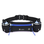 Running Waist Belt for Marathon Trail, Dual Pocket Sports Fanny Pack, Water Bottle Holder Waist Bag for Man Woman Fitnes