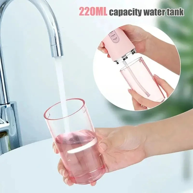 Portable Smart Electric Oral Irrigator, Rechargeable Water Flosser for Dental Care
