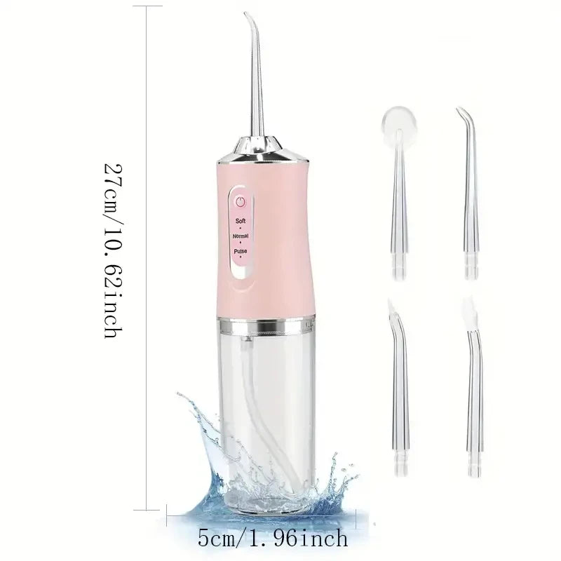 Portable Smart Electric Oral Irrigator, Rechargeable Water Flosser for Dental Care
