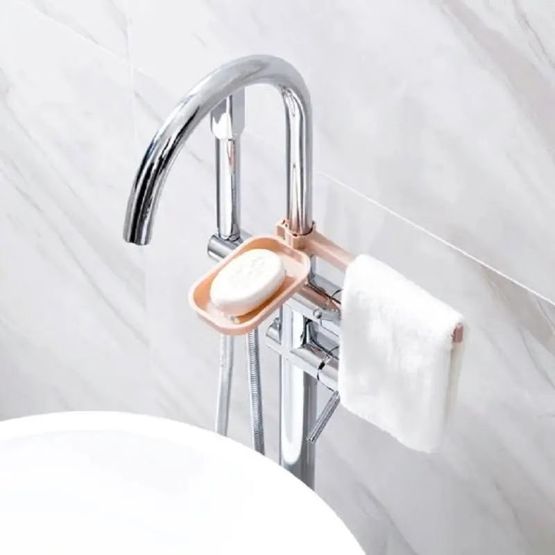 Adjustable Drain Basket, Multifunction Sink Storage Rack, Sponge Cloth Soap Box, Kitchen Holders Gadgets