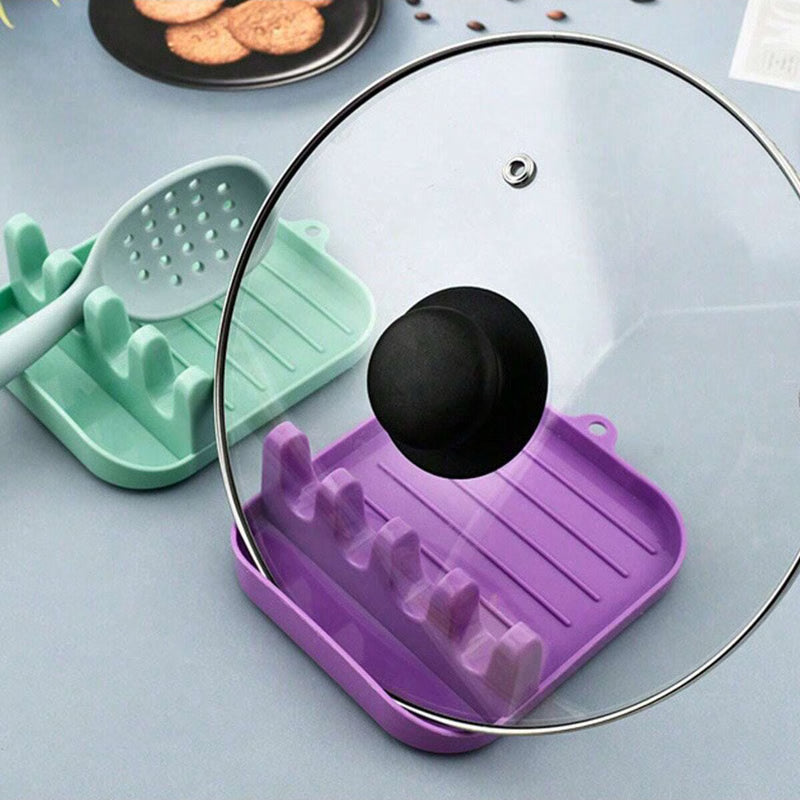 Multi Function Kitchen Utensil Holder and Spatula Rack Organizer with Drip Tray