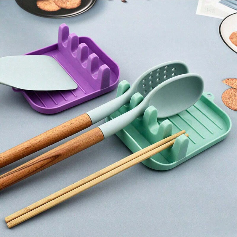 Multi Function Kitchen Utensil Holder and Spatula Rack Organizer with Drip Tray